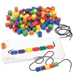 Juego de formas, colores y secuencias con cordones (LER0139)