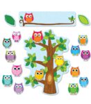 Mural (pasalista) árbol con búhos de colores (CD110226)