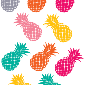 Distintivos de imágenes piñas colores Tropical Punch (30 uds) (TCR2156)