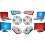 Distintivos de imágenes computación (30 uds) (TCR4122)