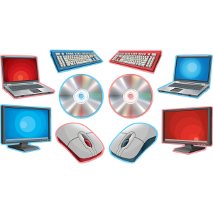 Distintivos de imágenes computación (30 uds) (TCR4122)