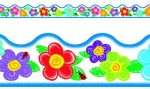 Borde de pizarra flores crayola (T92146)