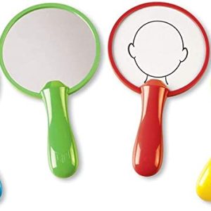 Espejos doble cara, segundo lado acrílico con contorno de cara (4 uds) (LER3373)