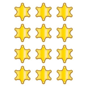 Distintivo pequeño estrella alguacil (30 uds) (TCR5536)