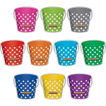 Distintivos de imágenes baldes de colores (30 uds) (TCR5631)