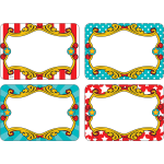 Distintivo adhesivo diseño circo (36uds) (TCR5709)