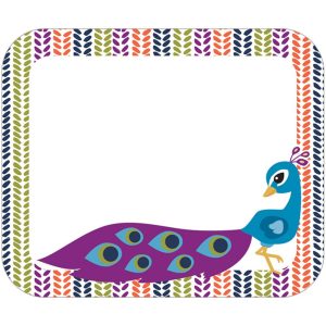 Distintivo Adhesivo diseño pavo real (40uds) (CD150047)