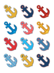 Distintivos pequeños anclas (36 uds) (TCR5370)