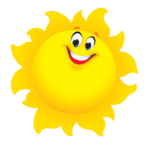 Distintivos de imágenes Soles felices (36 uds) (T10091)