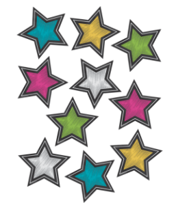 Distintivos de imágenes estrellas pizarra tiza (30 uds) (TCR3550)