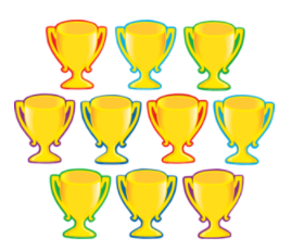 Distintivos de imágenes copa trofeo (30 uds) (TCR4569)