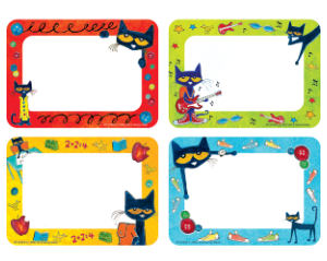 Distintivo adhesivo diseño gato Peter (36uds) (EP63939)