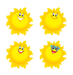 Distintivos de imágenes Soles variados  (36 uds) (T10651)