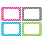 Distintivo adhesivo diseño zigzag colores (36uds) (TCR5526)