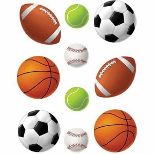 Distintivos de imágenes balones deportes (30 uds) (TCR4086)