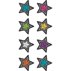 Calcomanias de estrella de tiza (378 stickers) (TCR3556)