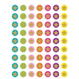 Calcomanias de mini estrella doradas (378 stickers) (TCR3602)