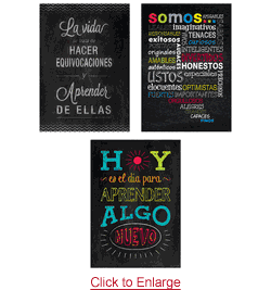 Afiche frases inspiradoras español (set 3 ) (CTP8171)