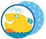 Distintivo pequeño ballena en circulo (CD120144)