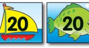 Numeros calendario diseño pez/barco (CD5442)