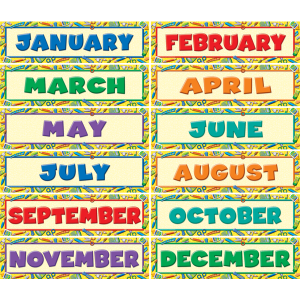 Minimural de los meses del año diseño útiles escolares (ingles) (TCR4593)