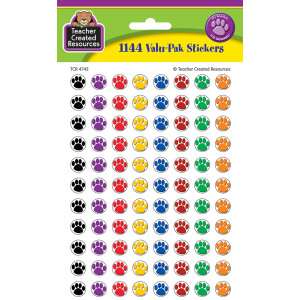 Calcomanías Mini Colorful Paw Prints (1144 stickers) (TCR4742)