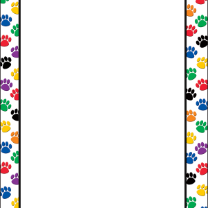 Hojas para imprimir huellas perros colores (TCR4769)