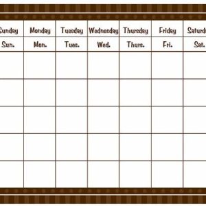 Afiche calendario grande borde café (FST4801)