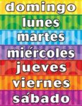 Afiche días de la semana rayas colores (ESP)(43x56cm) (TCR7692)