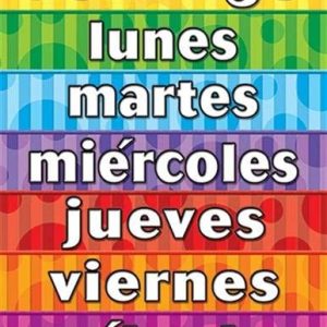 Afiche días de la semana rayas colores (ESP)(43x56cm) (TCR7692)