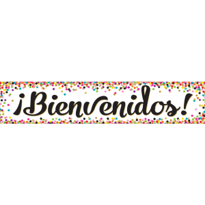 Banner de Bienvenidos confetti (Esp)(TCR5324)
