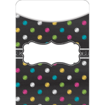 Sobre diseño negro puntos de colores (TCR5657)