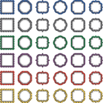 Distintivos pequeños con borde colores (30 uds) (TCR5795)