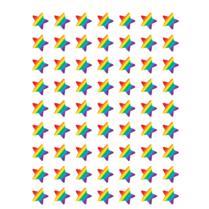 Calcomonias estrellas arcoiris (TCR5798)
