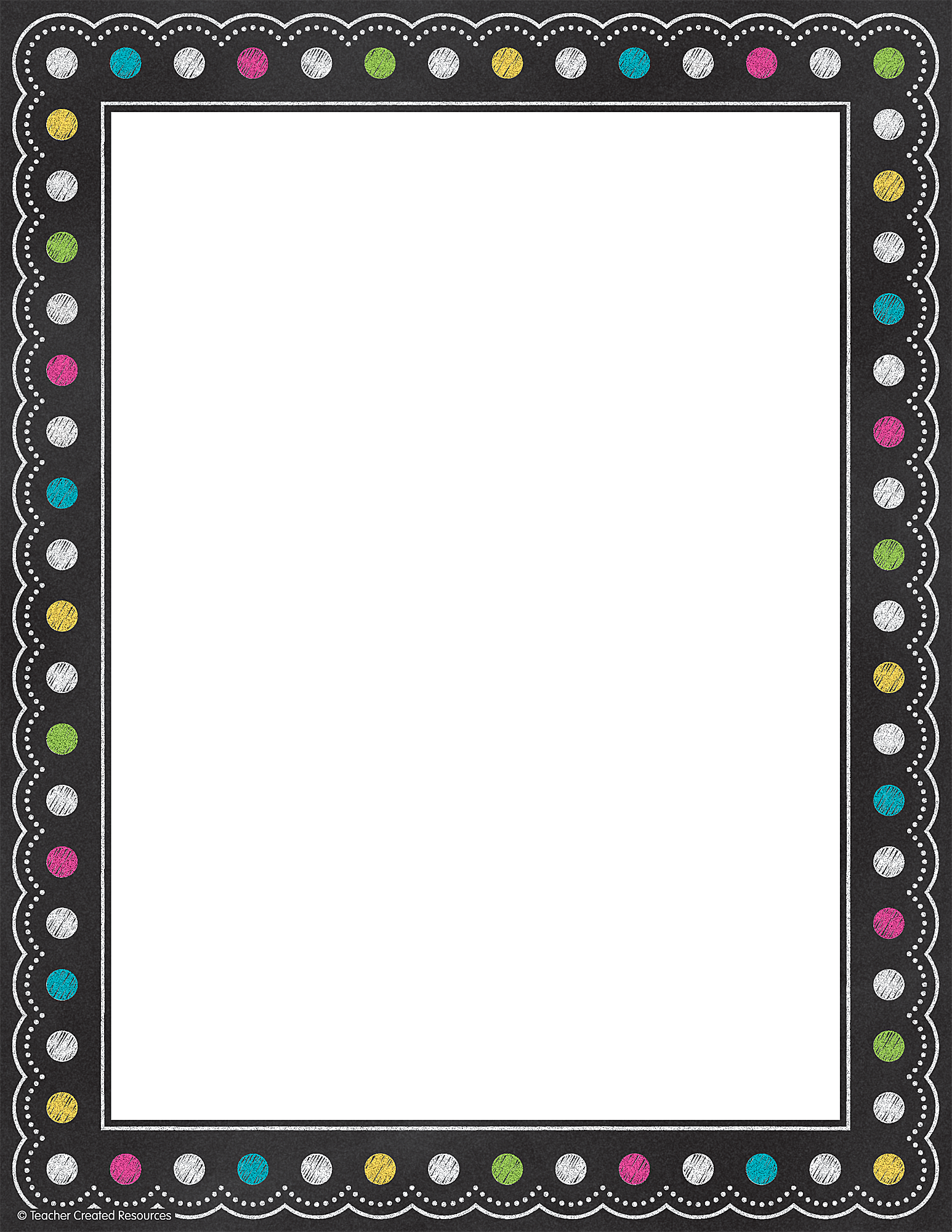 Hojas para imprimir negro con puntos colores (TCR5837)