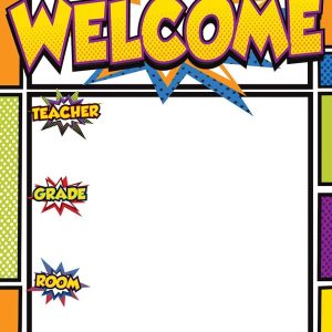 Afiche bienvenidos super poderes (puerta)(ING) (CD114205)