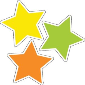 Distintivos de imágenes estrellas de colores variados (36uds)(CD120547)