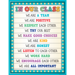 Afiche reglas de la clase (ingles) (TCR7528)