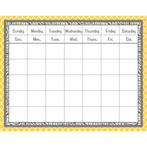 Afiche calendario grande  Marroquí limón y gris (71x56cm)(ING) (TCR77133)