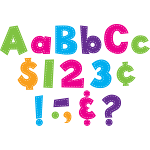 Letras, números y signos de puntuación para construir textos - multi color (TCR77177)