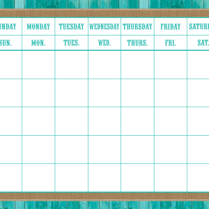 Afiche calendario grande añejado elegante (71x56cm)(ING) (TCR77198)