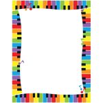 Hojas para imprimir piano teclas de colores (T11414)
