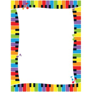Hojas para imprimir piano teclas de colores (T11414)