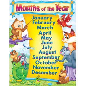 Afiche meses del año animales (ING) (T38031)