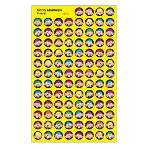 Calcomanías caritas de monos - Merry Monkeys (T46192)