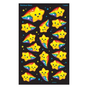 Calcomonias estrella con arcoiris (T46345)
