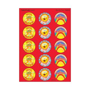 Calcomanías sol y arco iris con olor a tutti fruti (Stickers) (T6419)