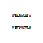 Distintivo adhesivo diseño cuadros (T68120)