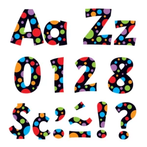 Letras y numeros diseño puntos neon (T79754)