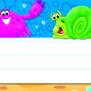 Líneas para nombre animales mar (36 uds) [T69243]